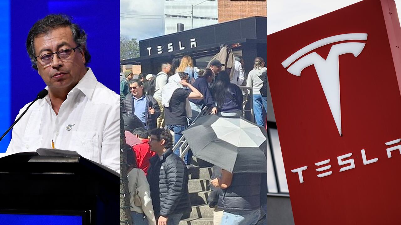 Petro se refirió a las filas de cientos de curiosos que querían ver los carros Tesla que llegaron a Colombia.