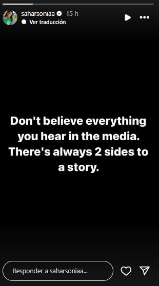 Sonia Sahar, mujer con la que Peso Pluma habría engañado a Nicky Nicole, compartió duro mensaje en su cuenta de Instagram.