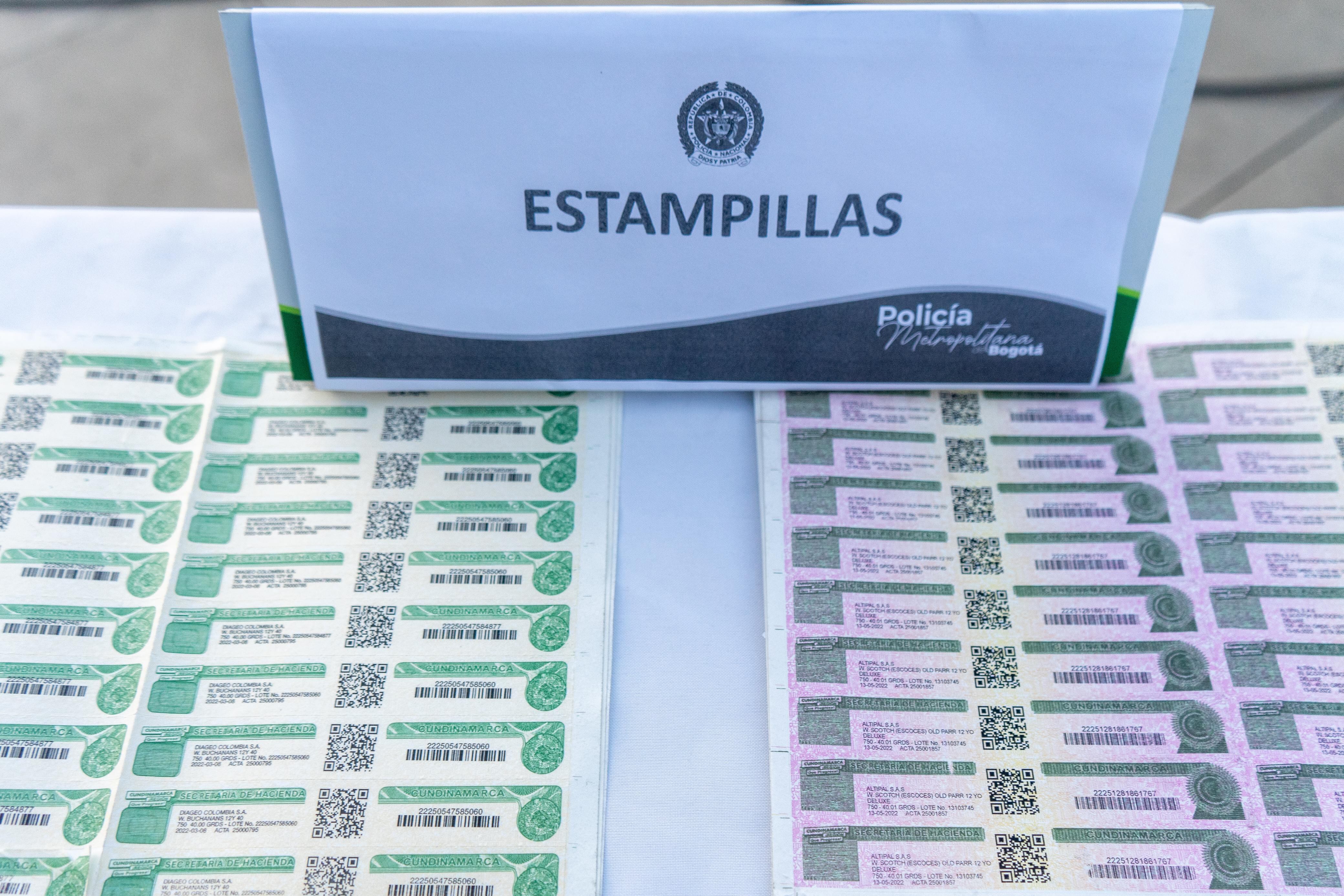 Estampillas incautadas