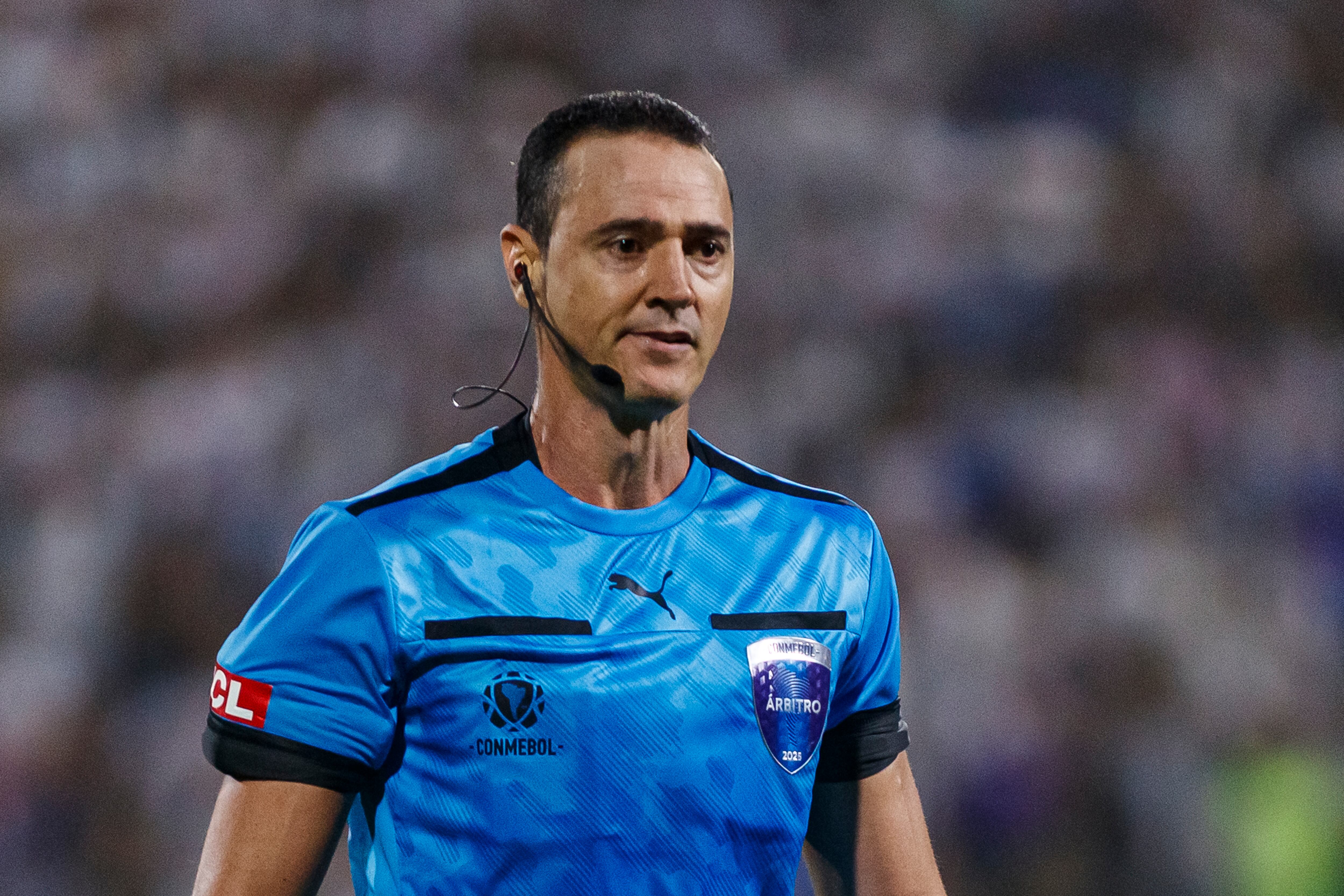 LIMA, PERU - APRIL 1: Referee Wilmar Roldan looks on during the Copa CONMEBOL Libertadores Group D game between Alianza Lima and Libertad at Estadio Alejandro Villanueva on April 1, 2025 in Lima, Peru. (Photo by Martín Fonseca/Eurasia Sport Images/Getty Images)