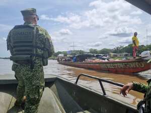 ARMADA DE COLOMBIA RECUPERA UN CUERPO EN EL RÍO MAGDALENA Y CONTINÚA LA BÚSQUEDA DE UNA PERSONA DESAPARECIDA