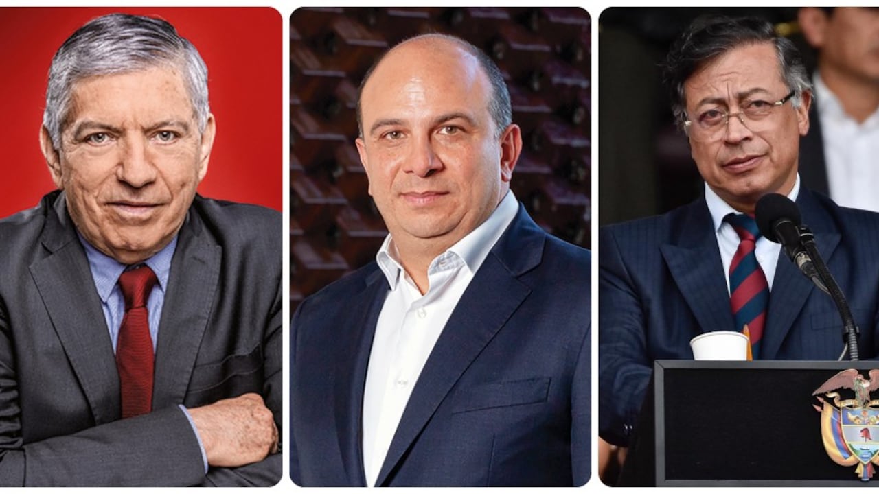 César Gaviria, Carlos Camargo, y Gustavo Petro.