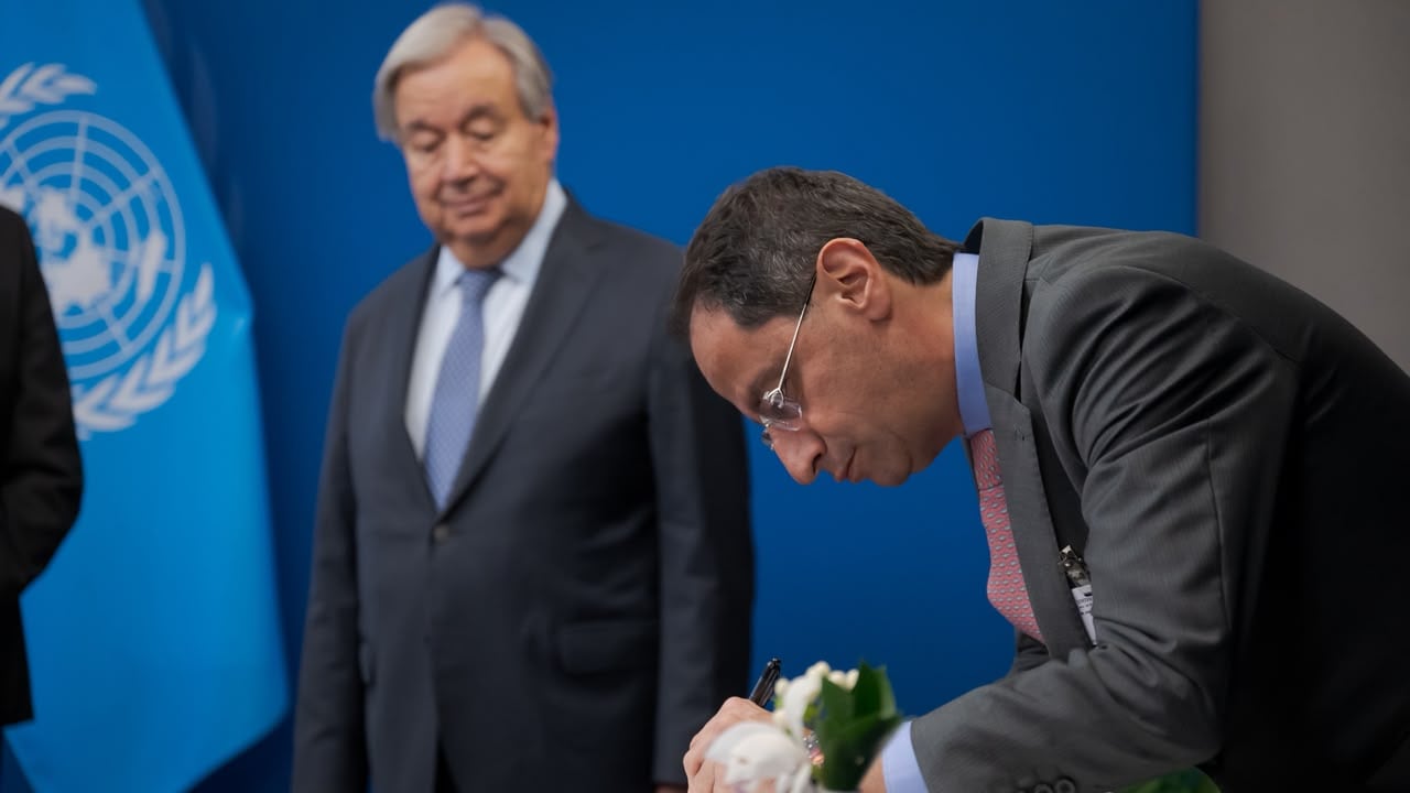 José Manuel Restrepo llevó el mensaje del Gobierno De La Espriella a la Asamblea General de la ONU.