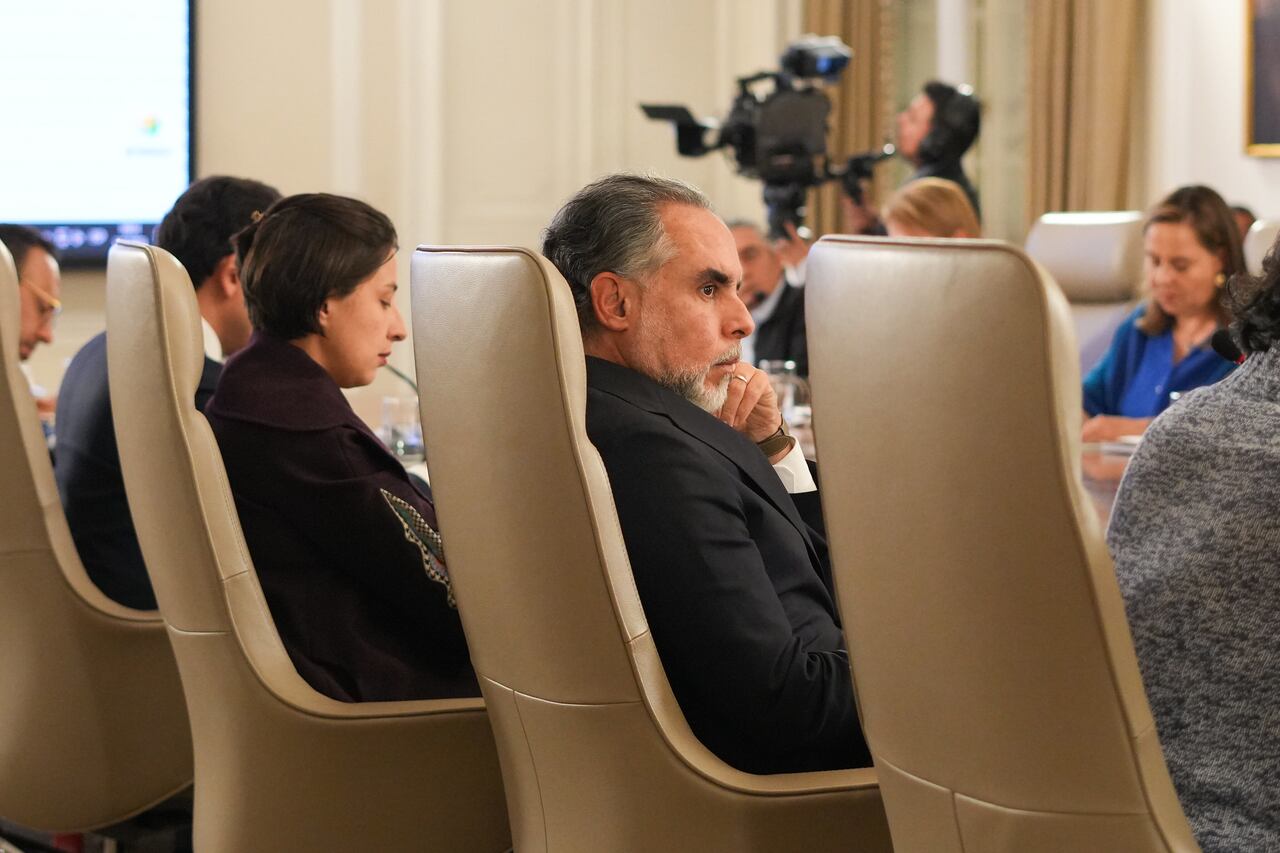 Armando Benedetti, ministro del Interior, el 3 de marzo de 2025 en el consejo de ministros, en Bogotá