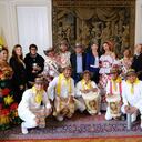 A ritmo de cumbia, Reyes del Carnaval de Barranquilla se tomaron el Palacio de Nariño