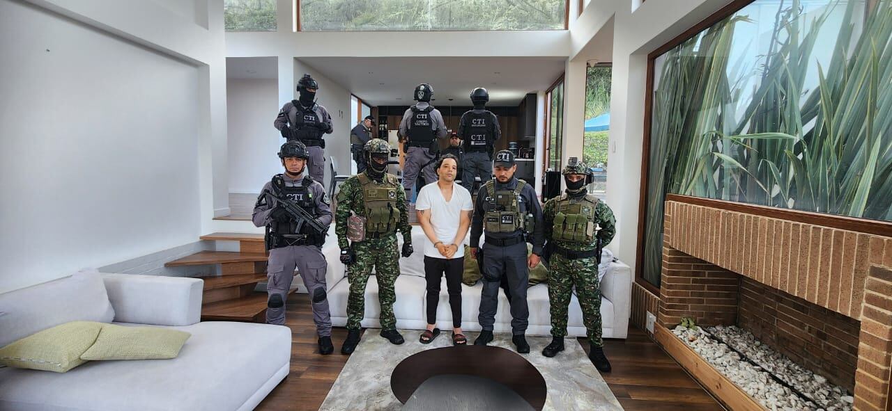 Momento de la captura de alias El Hombre.