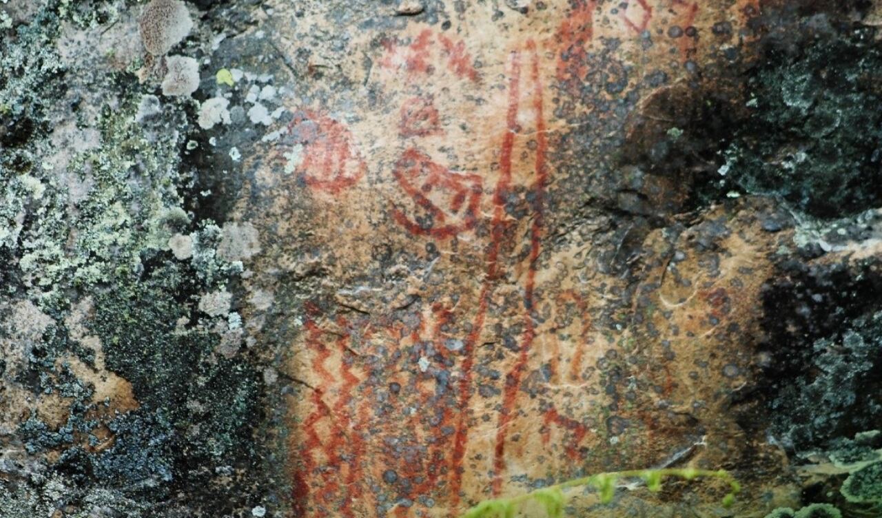Pictogramas muiscas en Tuta, Boyacá.