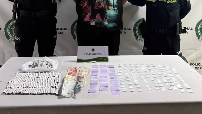 La caleta con droga.