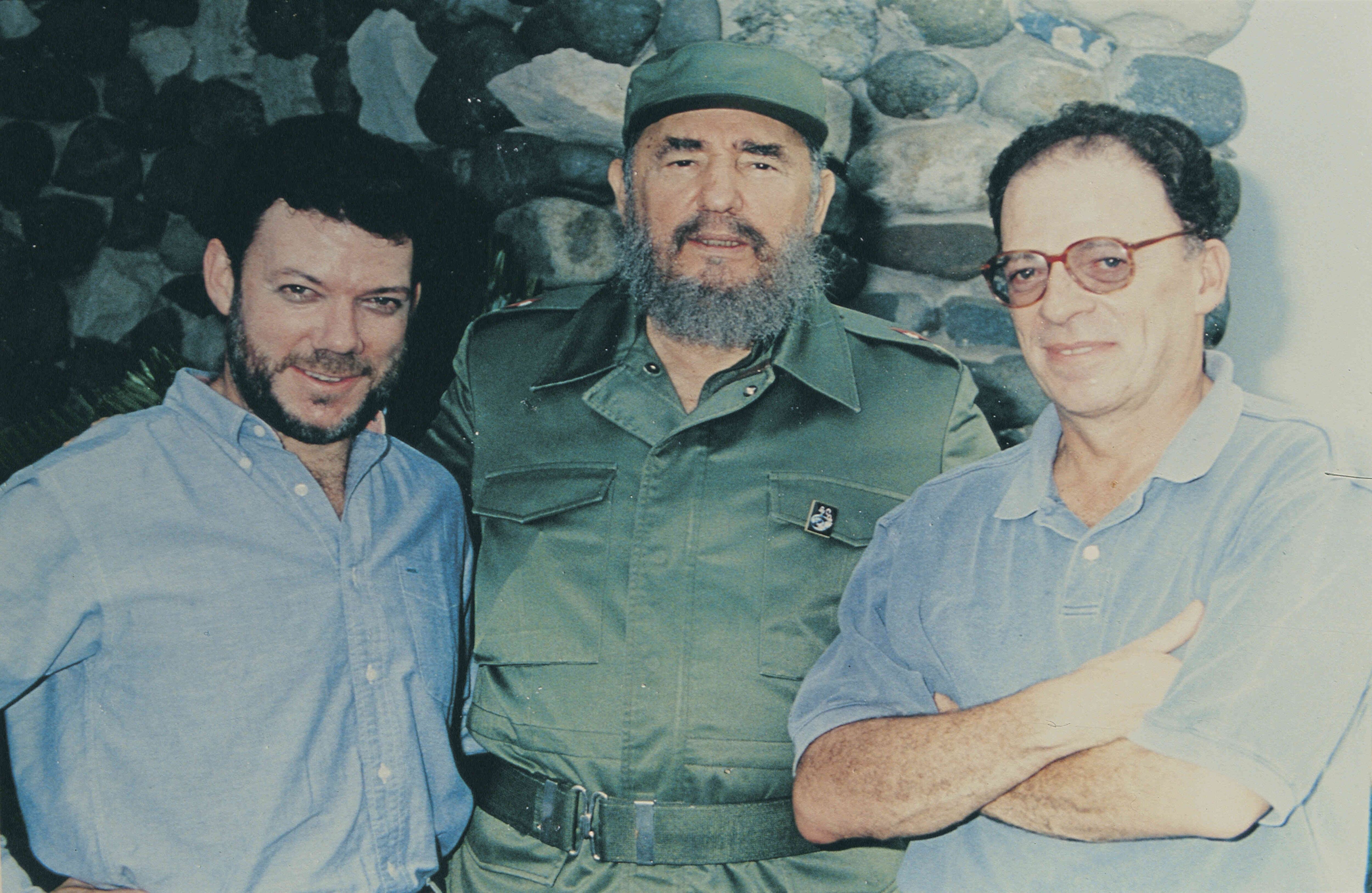 Juan Manuel Santos y Fidel Castro
