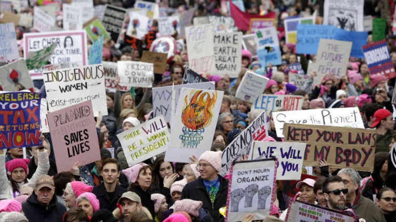 Una vista de Pennsylvania Avenue de Washington DC el 21 de enero de 2017. Crédito: Joshua Lott / AFP.