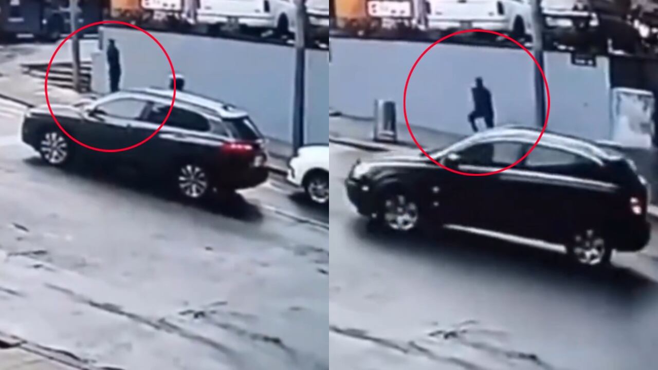 Estas imágenes muestran al sicario antes y después de cometer el doble homicidio.