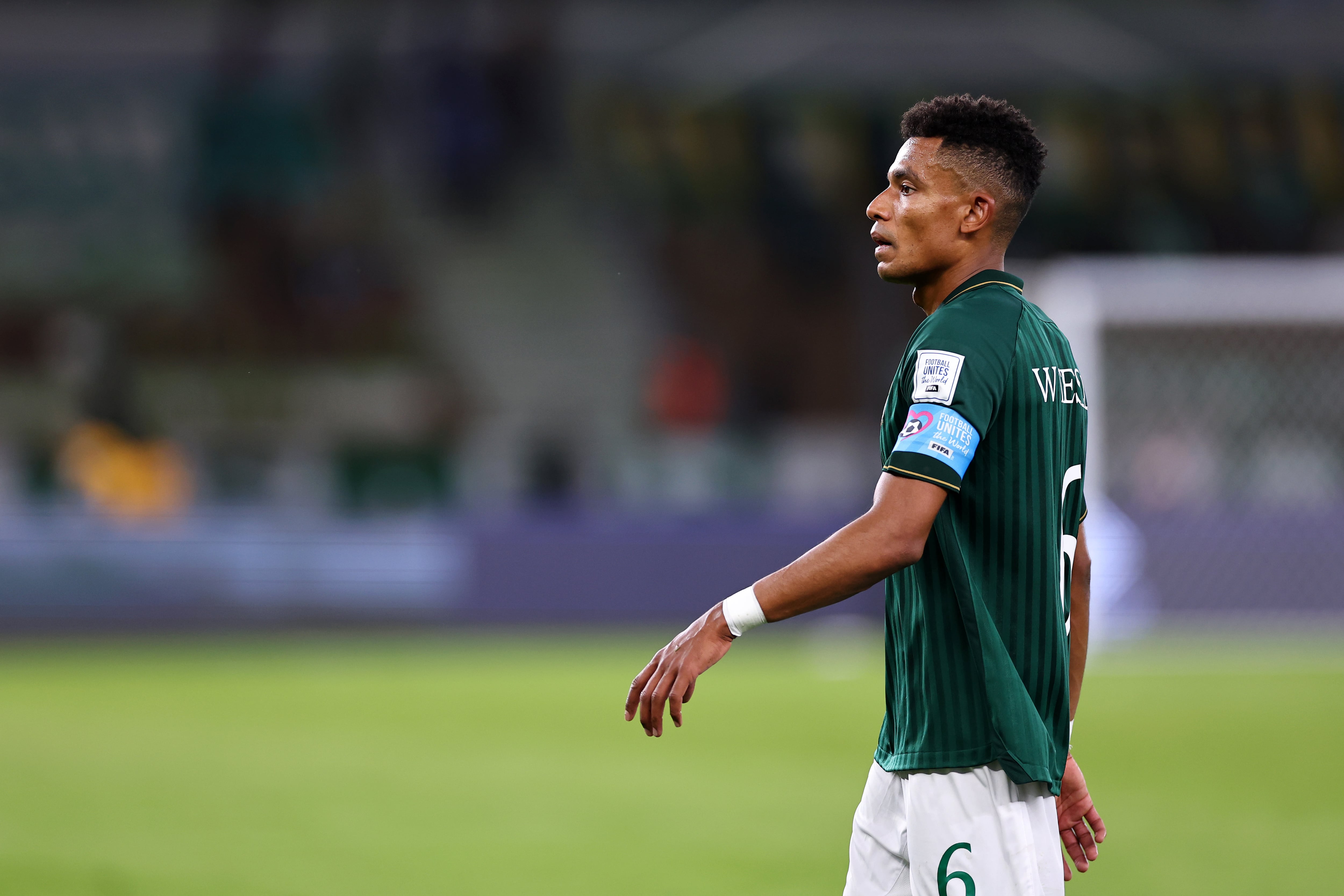 JEDDAH, SAUDI ARABIA - DECEMBER 15: William Tesillo of Club Leon during the FIFA Club World Cup Saudi Arabia 2023 second round match between Club Leon and Urawa Reds at Prince Abdullah Al Faisal Stadium on December 15, 2023 in Jeddah, Saudi Arabia. (Photo by Robbie Jay Barratt - AMA/Getty Images)