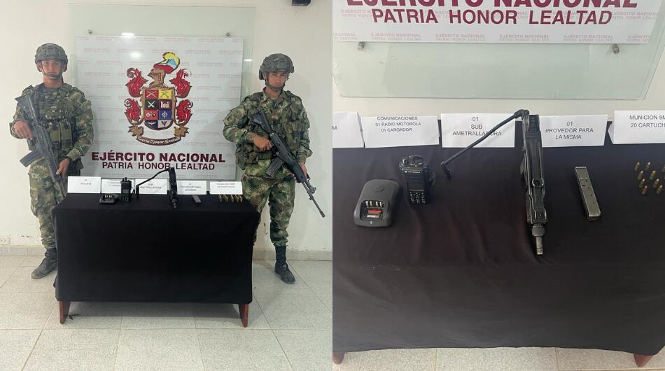Material incautado en Antioquia, propiedad del Clan del Golfo.