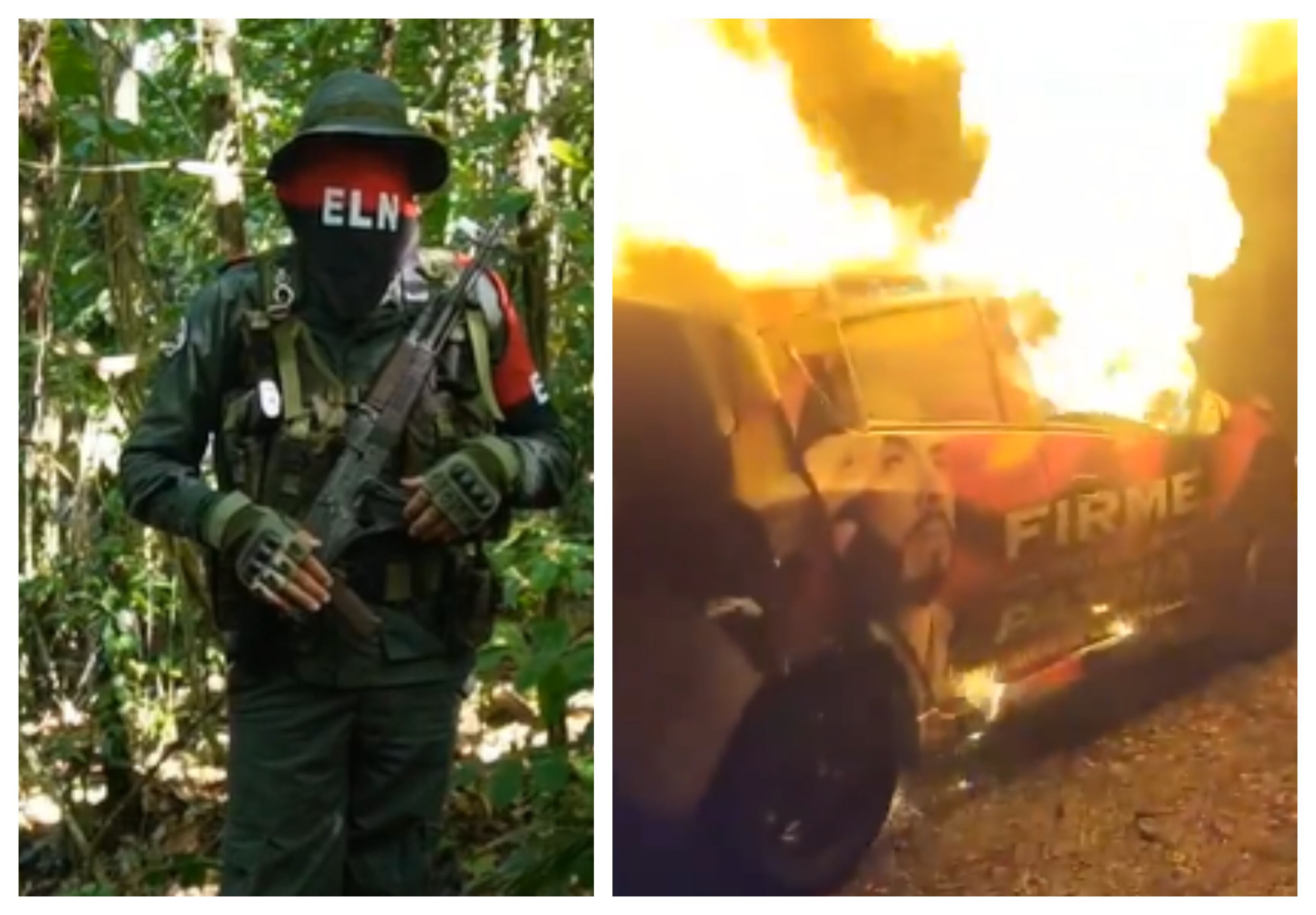 ELN niega haberle prendido fuego a un carro de la campaña de Abelardo de la Espriella en Arauca.