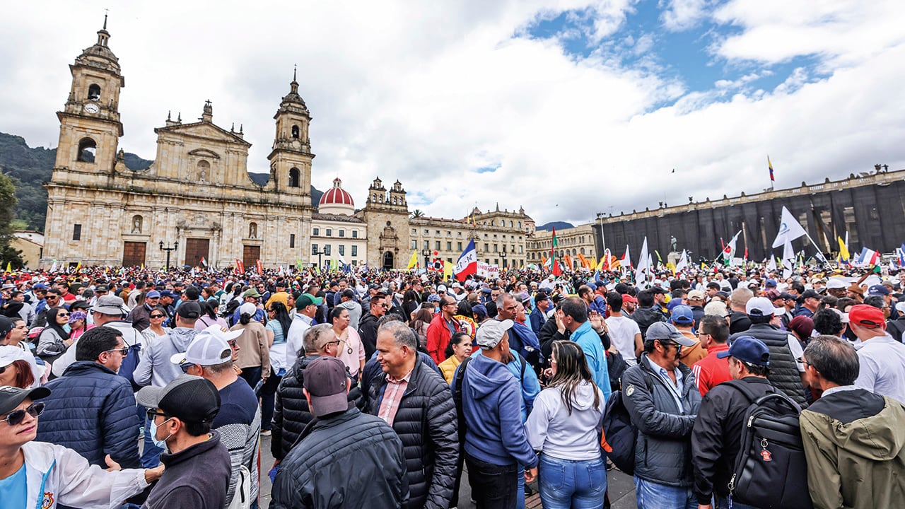 Las movilizaciones son frecuentes en Bogotá. 