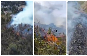 Incendio forestal en Cucunubá, Cundinamarca.