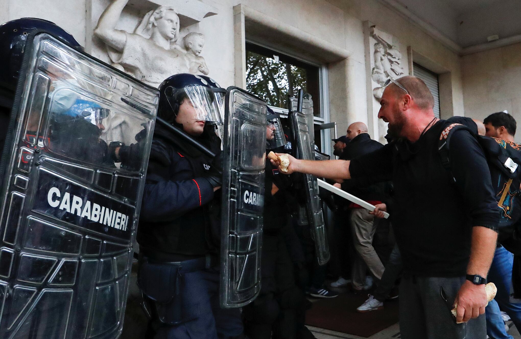 Protesta Green Pass en Italia