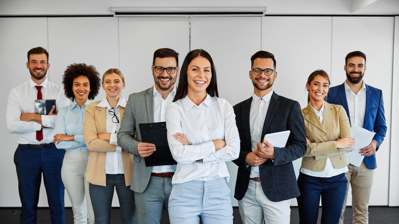 Equipo de trabajo, empresarios.