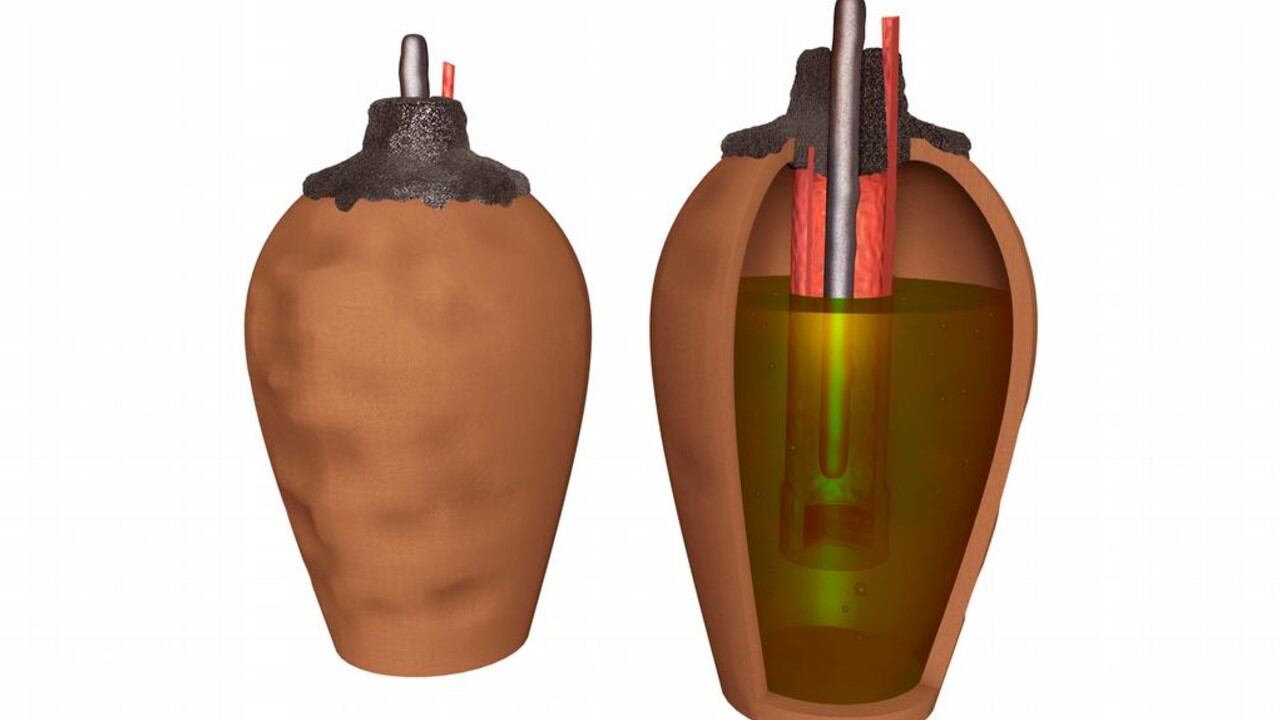 Wilhelm König propuso en 1938 que estos artefactos mesopotámicos funcionaron como baterías eléctricas primitivas.