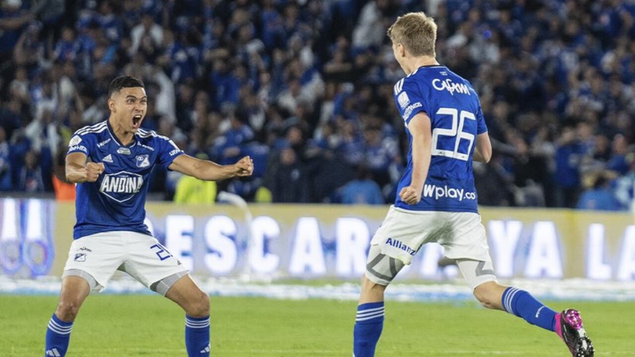 Andrés Llinás dio el empate transitorio a Millonarios en la final ante Nacional.