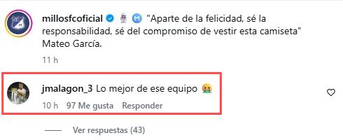 El polémico comentario de Jerson Malagón tras el anuncio de Mateo García como nuevo refuerzo de Millonarios.