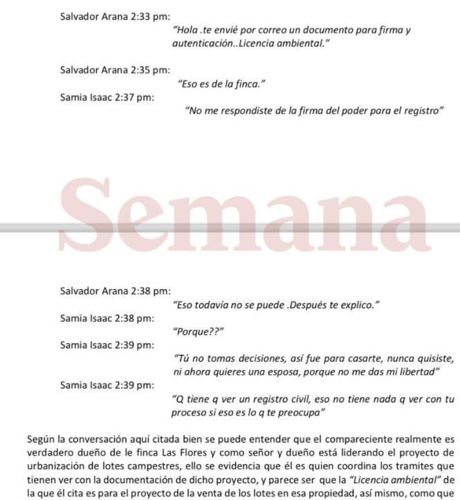 Conversaciones sobre un inmueble. Para esa fecha, Salvador Arana permanecía recluido