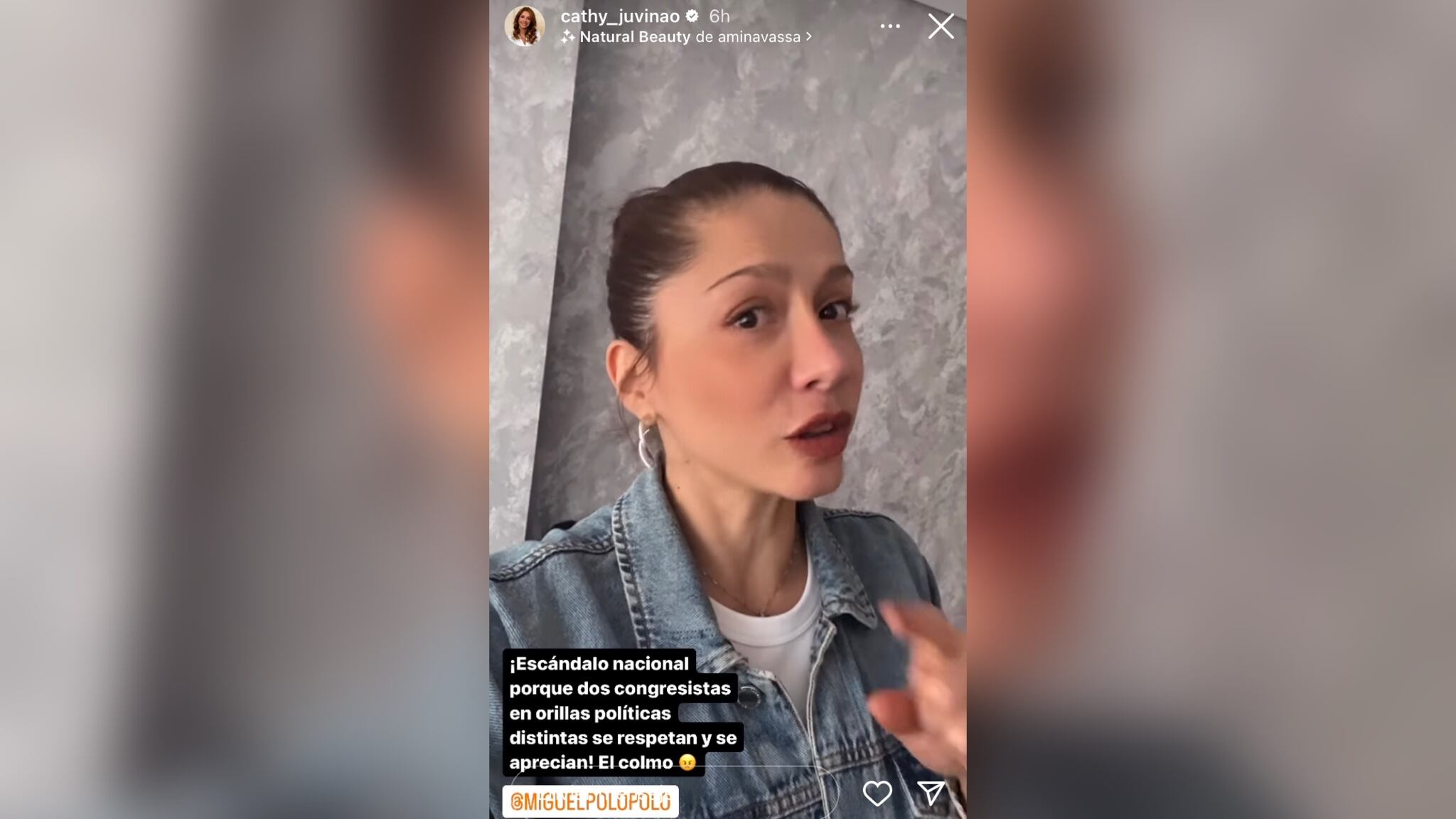 A las críticas, la congresista respondió este domingo y le pidió a quienes la cuestionan por esas fotos dejar a un lado el sectarismo.