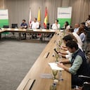 Alcaldes en reunión de la Asociación Colombiana de Ciudades Capitales del país.