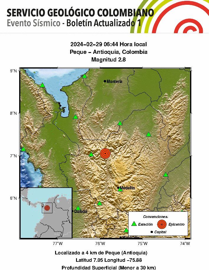 El epicentro del sismo fue en el municipio de Peque.