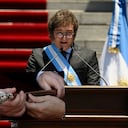 Bastón de Javier Milei usado durante su posesión presidencial.