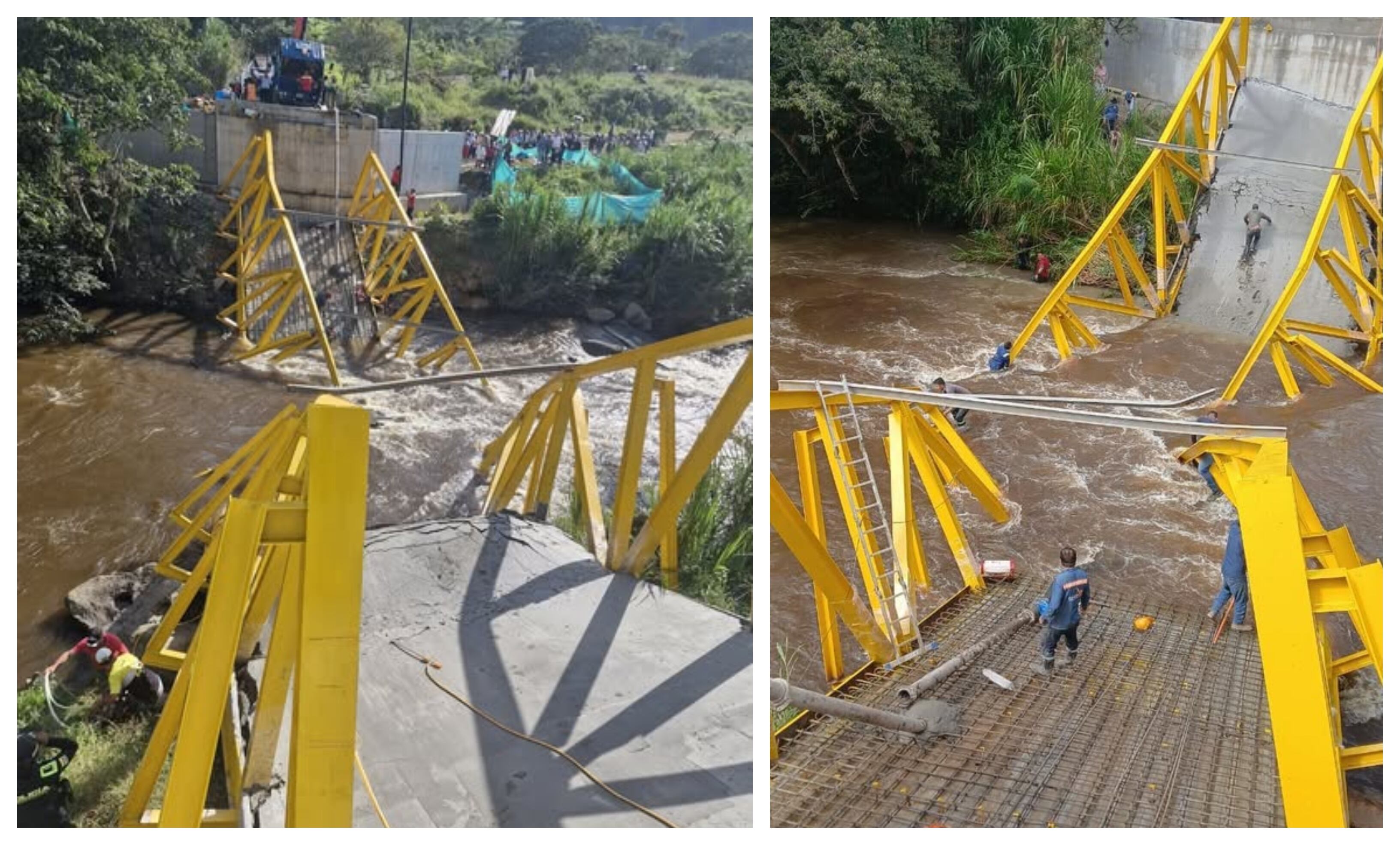 Colapsado puente de El Triunfo, en Moniquirá.
