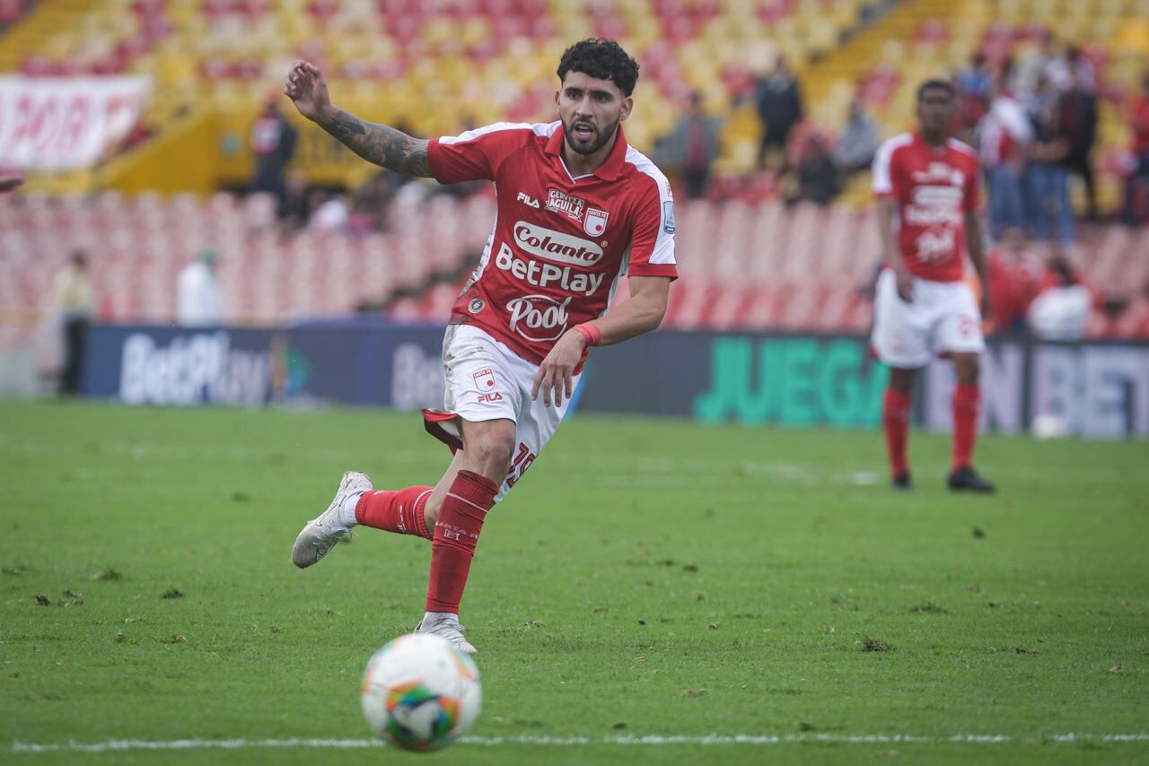Fabián Bustos durante el juego ante el Cúcuta Deportivo.