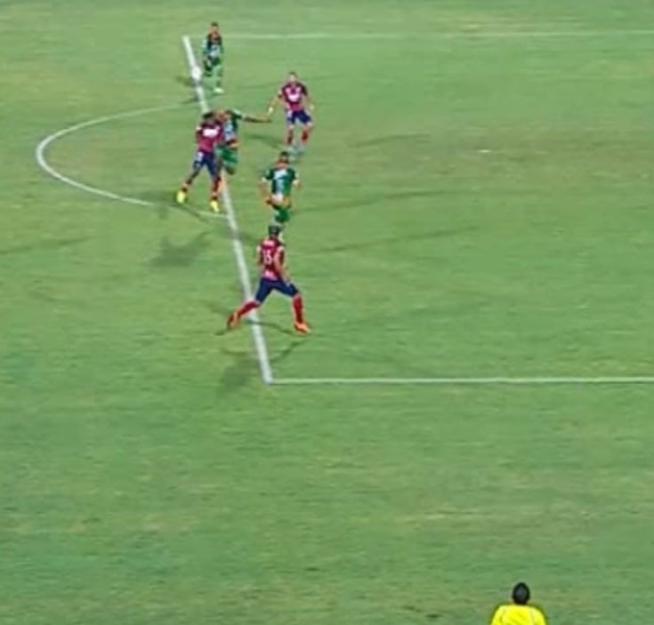 Este fue el penal a favor de Independiente Medellín.