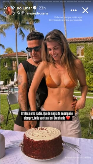 Alejandro Sanz dejó mensaje por cumpleaños de Stephanie Cayo.