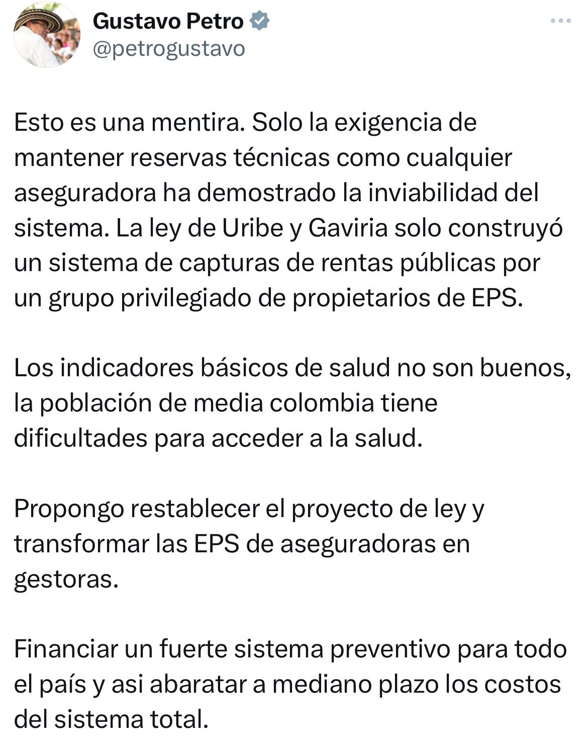 Mensaje presidente Gustavo Petro