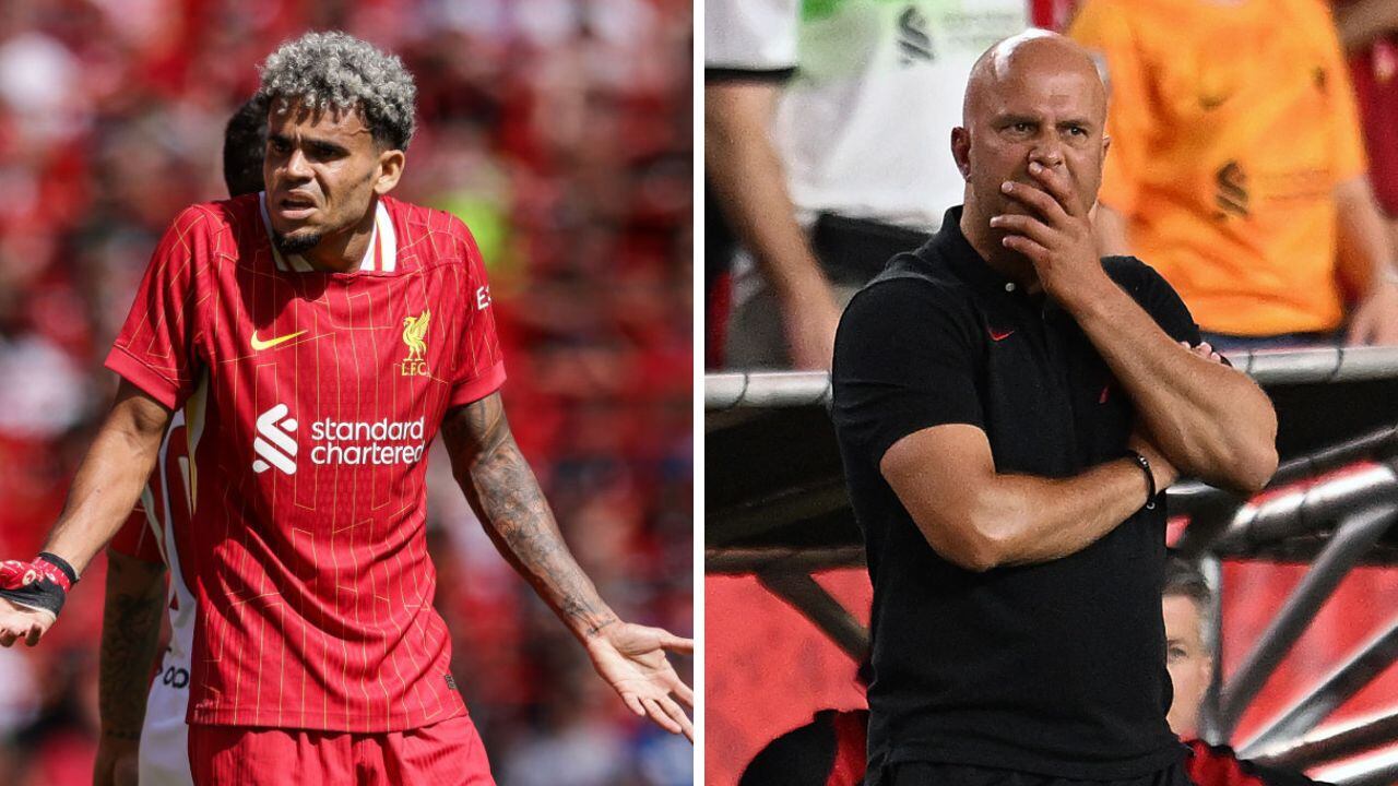 Luis Díaz y Arne Slot.