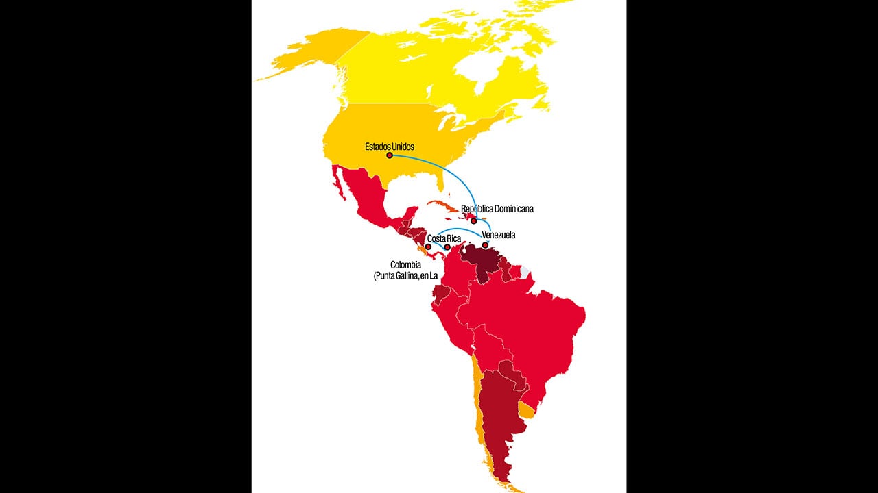 Esta es la ruta del tráfico de armas de los Pachenca, organización que tiene nexos con militares colombianos y venezolanos.