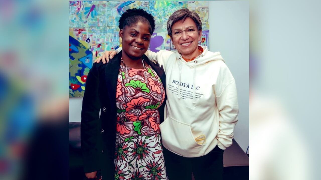 La vicepresidenta electa, Francia Márquez, se reunió con la alcaldesa de Bogotá, Claudia López.