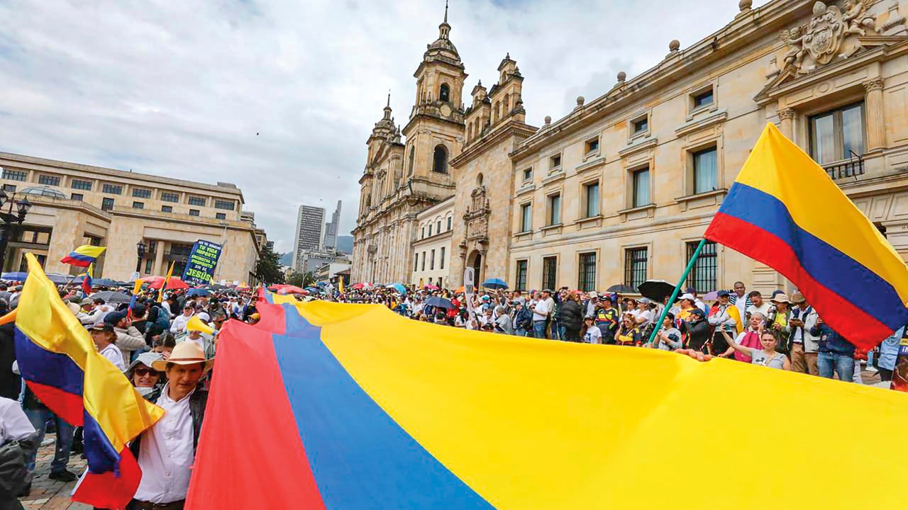Manifestación en Bogotá.