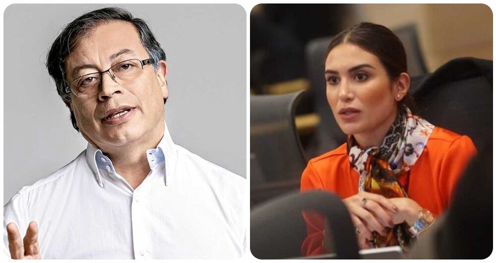 El presidente Gustavo Petro y la representante a la Cámara, Saray Robayo.