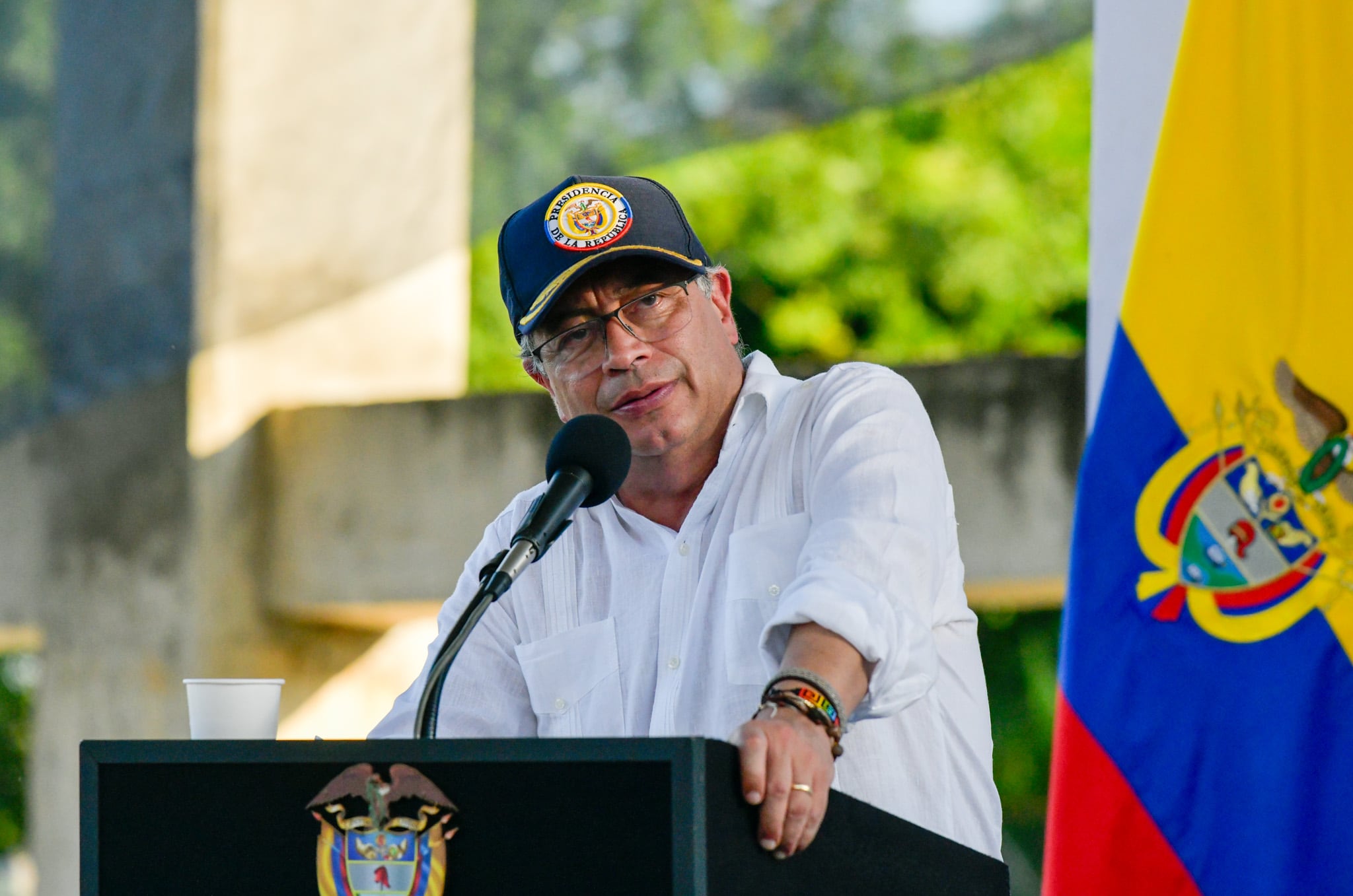 El presidente Gustavo Petro participó de un evento de entrega de tierras en Santa Bárbara de Pinto, Magdalena.