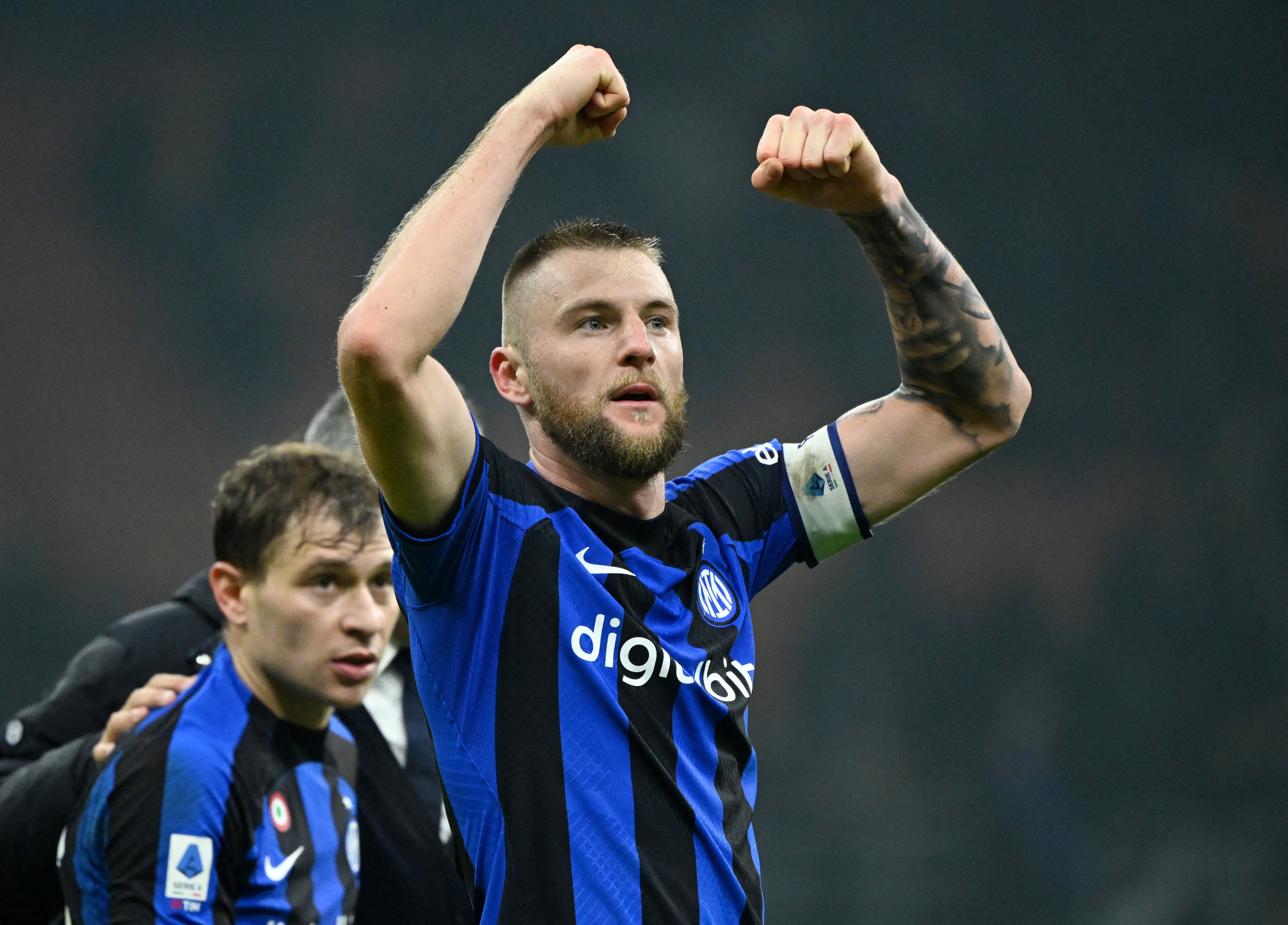 Soccer Football - Serie A - Inter Milan v Napoli - San Siro, Milan, Italy - January 4, 2023 Inter Milan's Milan Skriniar celebrates after the match REUTERS/Alberto Lingria