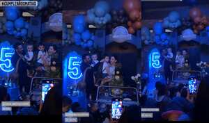 Carolina Cruz y Lincoln Palomeque estuvieron juntos este fin de semana celebrando el cumpleaños de uno de sus hijos.