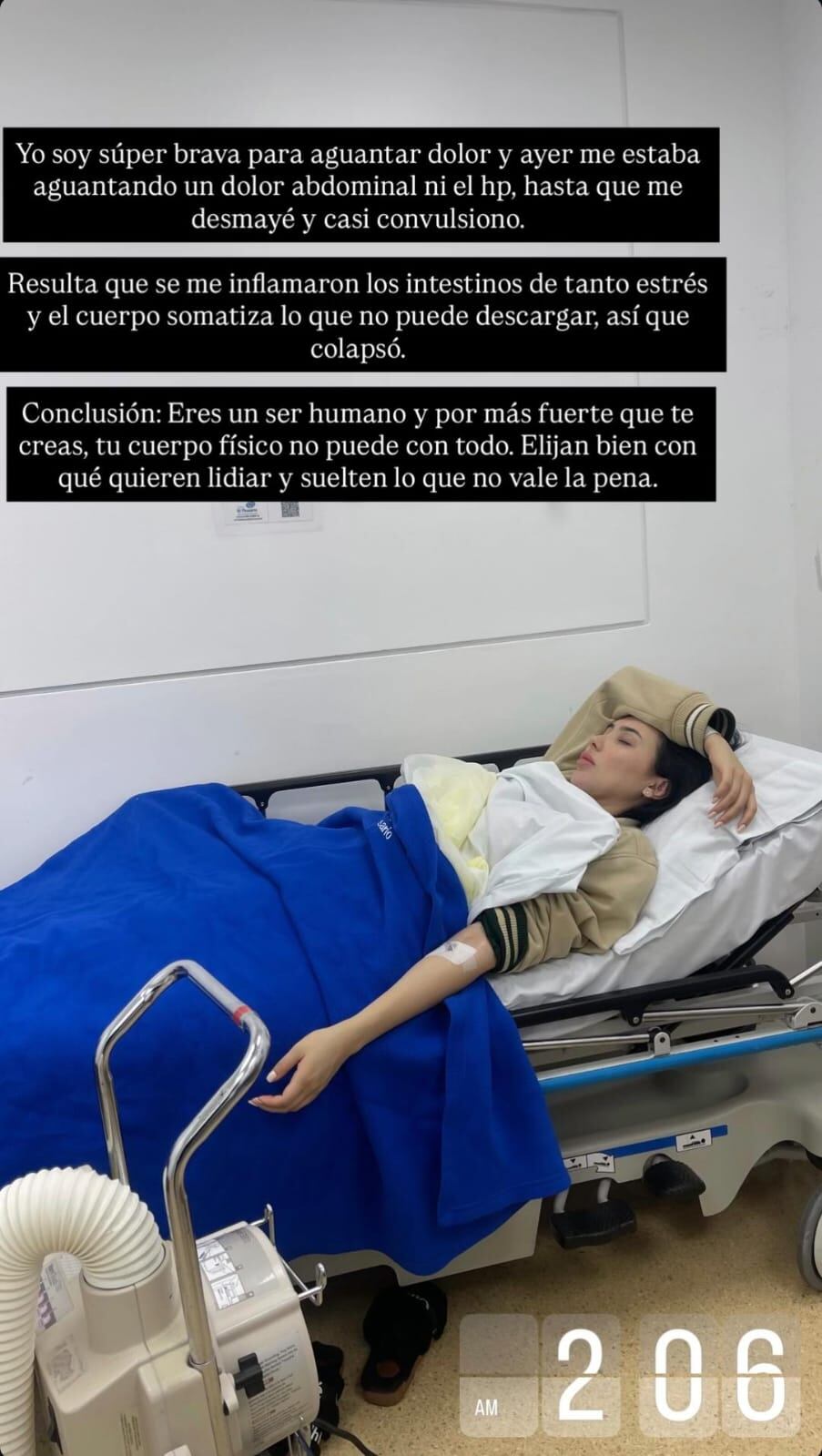 Aida Victoria Merlano ingresada de urgencia a un centro asistencial.