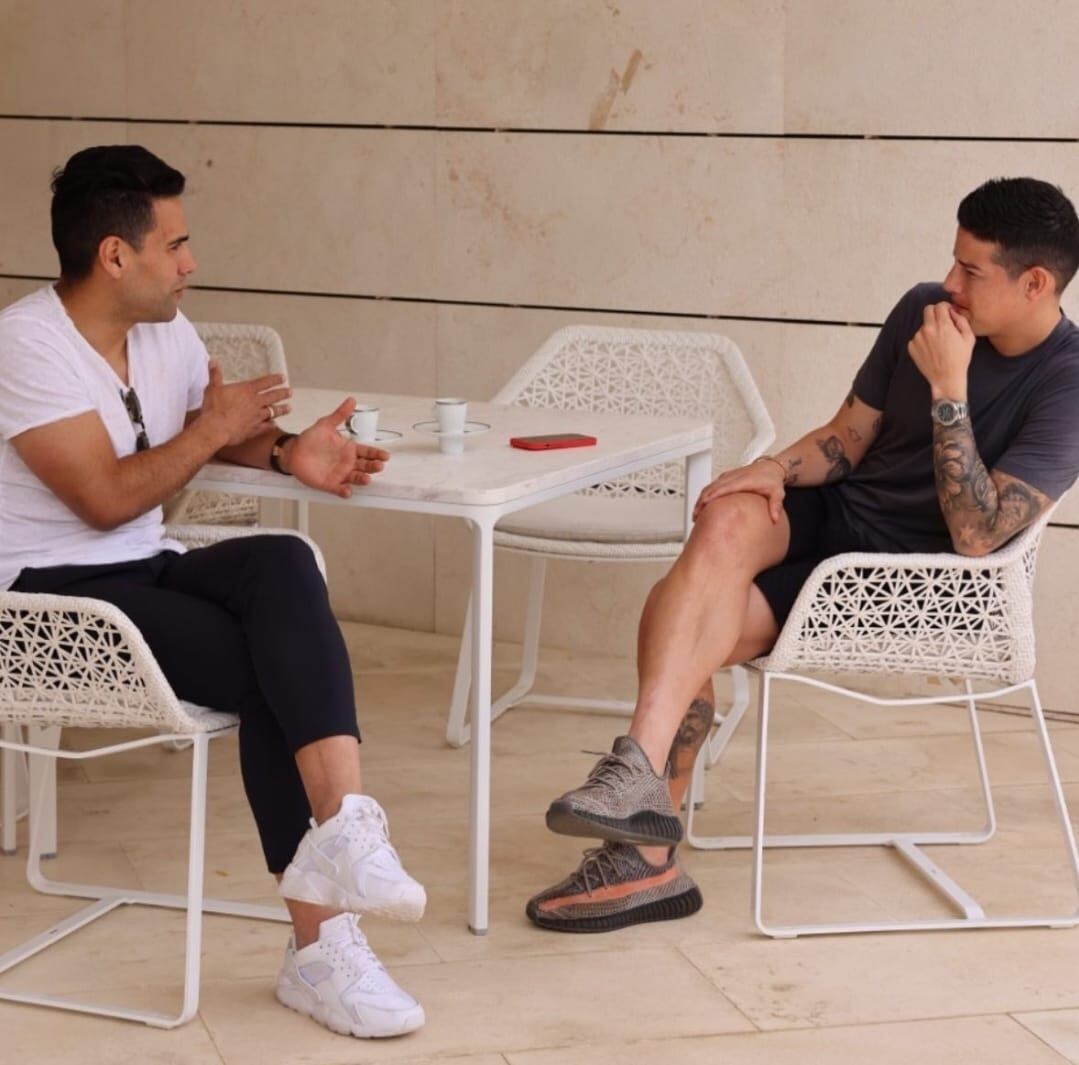 James y Falcao compartiendo juntos en Madrid