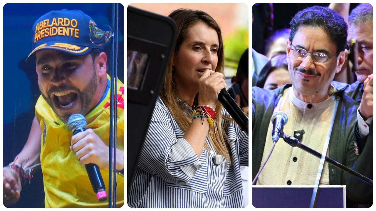 Abelardo de la Espriella, Paloma Valencia e Iván Cepeda en sus cierres de campaña.