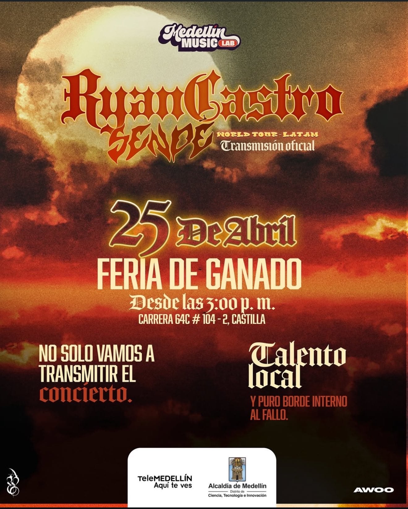 Ryan Castro realizará un concierto en Medellín este sábado 25 de abril