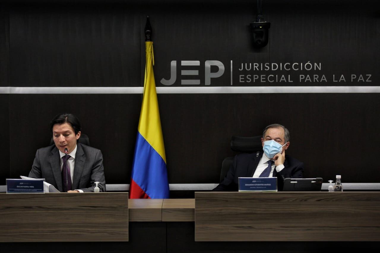 Audiencia JEP falsos positivos caso 03 Eduardo Cifuentes, Oscar Parra