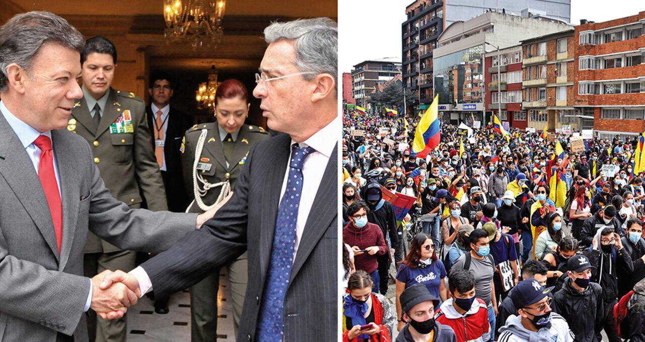 Santos se hizo elegir con las banderas de Álvaro Uribe, pero luego se distanció de él y de sus electores. Lo cuestionan por desconocer el triunfo del No en el plebiscito sobre el acuerdo con las Farc.