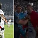 La curiosa celebración de Dayro Moreno en la goleada de Once Caldas, por 3-0, sobre América de Cali.